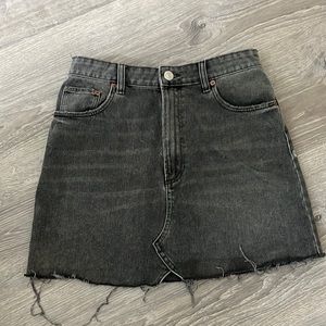 Zara Greywash Denim skirt